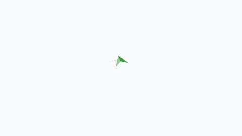 Send Arrow flat design icon in green color on white background seamless loop Stock Footage 342621572