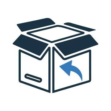 Send back, easy parcel return icon Ilustração Stock