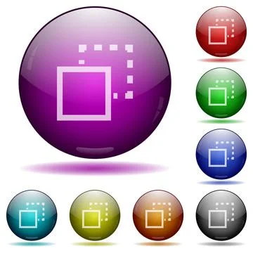 Send to back glass sphere buttons 스톡 일러스트