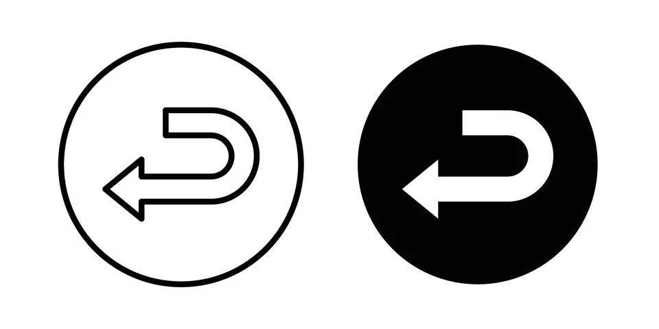 Send back icon symbol. Flat and Stroke Vector illustration Stock Illustration