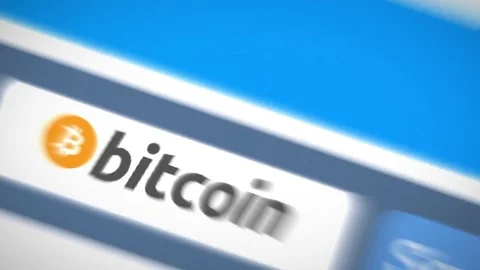 Send bitcoin payment button typing password on monitor screen logo animation Stock-Footage 81449056
