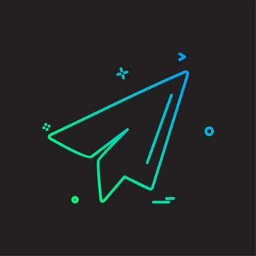 Send button icon design vector Stock Illustration