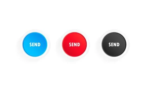 Send button icon set. Sending mail, message, text, letter. Vector on isolated Stock Illustration