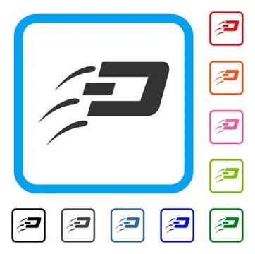 Send Dash Framed Icon Illustrazione stock