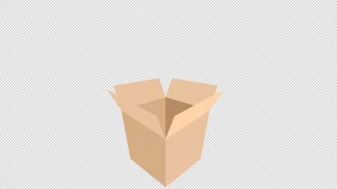 Send the delivery box. Import. Cartoon Stock Footage 279053142