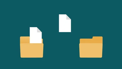 Send document file transfer 2d Animation with Alpha Matte 動画素材 336039105