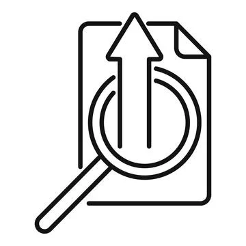 Send document icon outline vector. Eco agenda Illustrazione stock