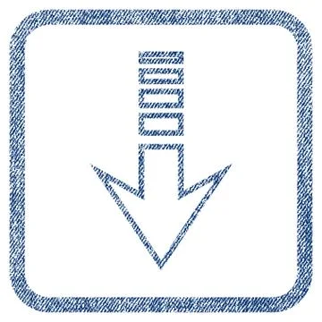 Send Down Fabric Textured Icon Stock Illustration