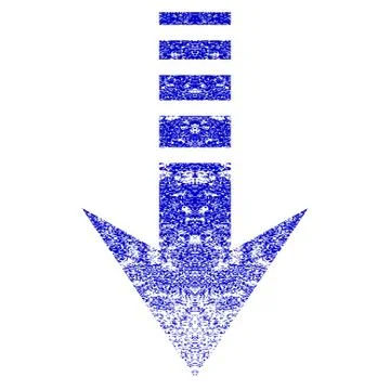 Send Down Grunge Textured Icon Stock Illustration