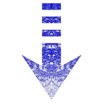 Send Down Grunge Textured Icon Stock Illustration