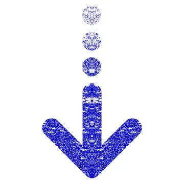 Send Down Grunge Textured Icon Stock Illustration