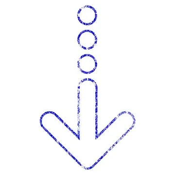 Send Down Grunge Textured Icon Stock Illustration