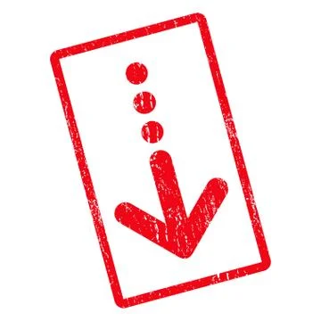 Send Down Icon Rubber Stamp Stock Illustration