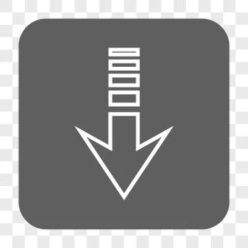 Send Down Rounded Square Button Stock Illustration