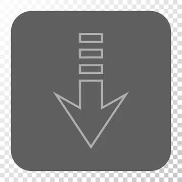 Send Down Rounded Square Button Stock Illustration