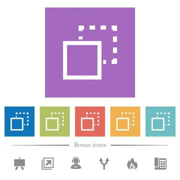 Send element to back flat white icons in square backgrounds Stockillustratie