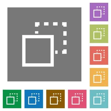 Send element to back square flat icons Stockillustratie