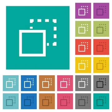 Send element to back square flat multi colored icons Illustrazione stock