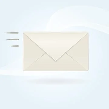 Send email isolated vector icon on blue background Ilustração Stock