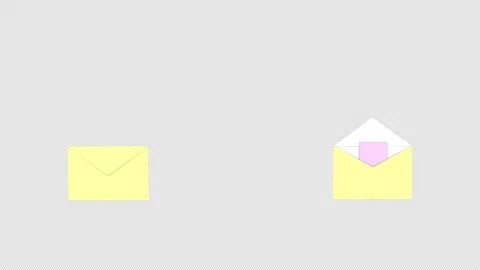 Send Email message envelope concept Loop 3d animation with Alpha Channel Stock Footage 303581572