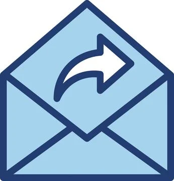 Send Email, Outgoing Mail, Forward Message Stock Illustration