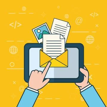 Send email related Illustrazione stock