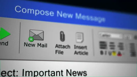 Send email screen concept Stock Footage 157326831