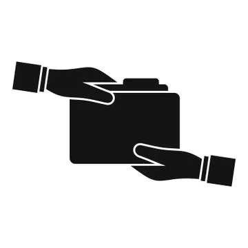 Send file folder icon, simple style Illustrazione stock