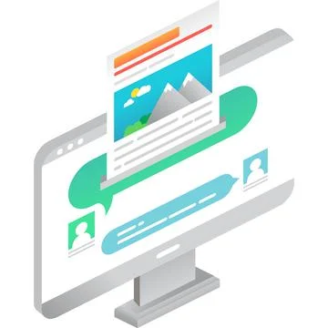 Send file information using computer icon vector Stockillustratie