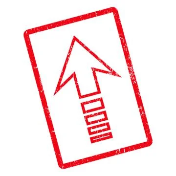 Send Up Icon Rubber Stamp Illustrazione stock