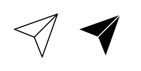 Send icon. Style is flat and line symbol Stock Illustration