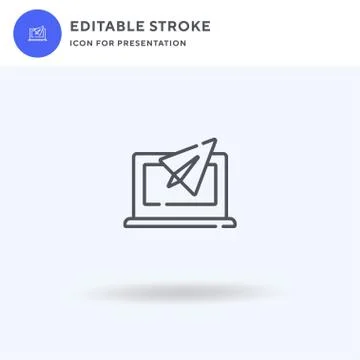 Send icon vector, filled flat sign, solid pictogram isolated on white, logo Stock Illustration