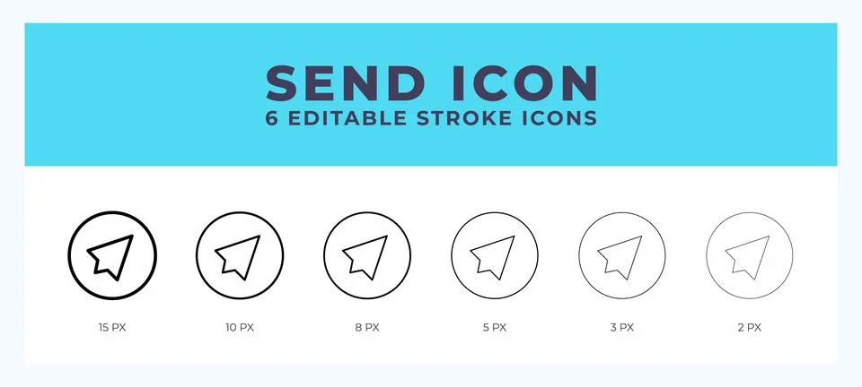 Send icon vector for web. And mobile app. Editable stroke outline icon. Stock Illustration