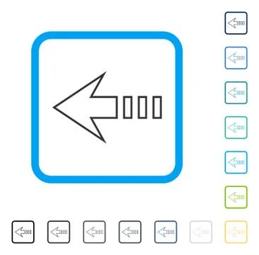 Send Left Framed Vector Icon Stock Illustration