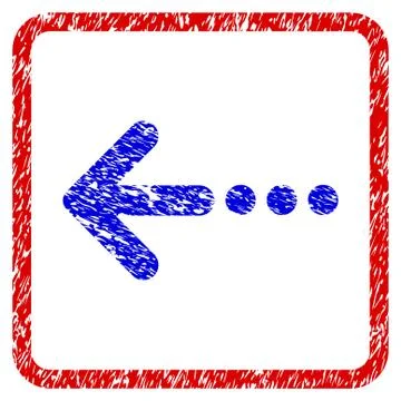 Send Left Grunge Framed Icon Stock Illustration