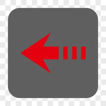 Send Left Rounded Square Button Illustrazione stock
