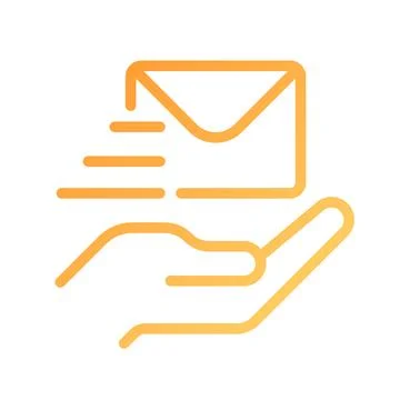Send letter pixel perfect gradient linear vector icon Ilustração Stock