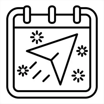 Send line icon vector illustration isolated on white background Stock Illustration