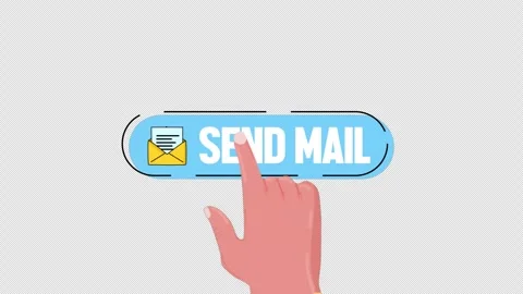Send Mail Button On Alpha Channel Stock Footage 303260166