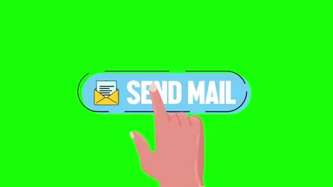 Send Mail Button On Green Screen Stock Footage 303260147