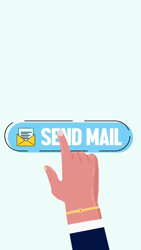 Send Mail Button Vertical Stock Footage 303260154