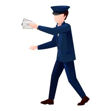 Send mail post icon cartoon vector. Postman box 스톡 일러스트