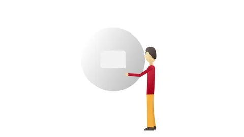 Send the message. Animation of sending a message by a man. Cartoon Stock Footage 109286558