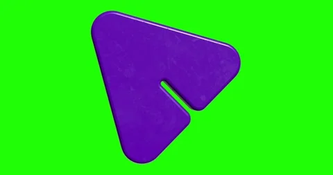 Send message arrow 3D rotation animation 4k looped video. Purple glossy sen.. Stock Footage 337896275