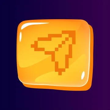 Send message glossy ui button with pixelated icon Stock Illustration