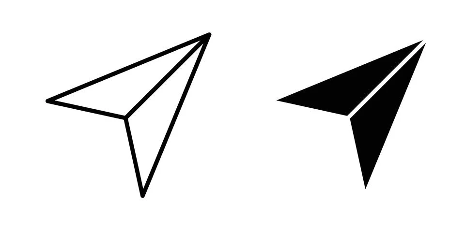 Send Message icon for design projects and web UI Illustrazione stock
