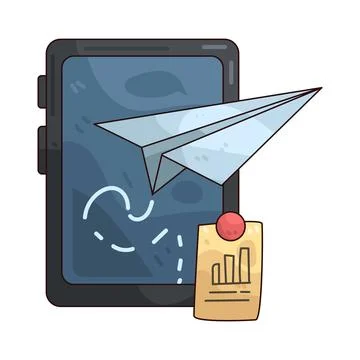 Send message illustration Stock Illustration