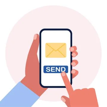 Send message illustration Stock Illustration