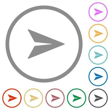 Send message solid flat icons with outlines Stock Illustration