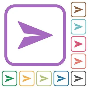 Send message solid simple icons Stock Illustration